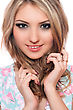Stock Photo : Smiling Stock Photography: Closeup Portrait Of Smiling Young Blonde.