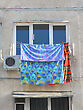 Stock Photo : Italy Stock Photography: Clothes Dry At A White Window Near To The Conditioner