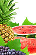 Tropical Colorful Healthy Fresh Fruit. Shot In A Studio - stock photography