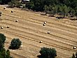 Stock Photo : Earth Stock Photography: Corn Field With Bales At Summer Sunny Day