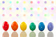 Easter Eggs With Bokeh Background And Congratulation - stock image