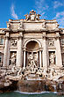 Fountain Di Trevi - Most Famous Rome's Fountains In The World. Italy. - stock photography