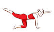 Exercise Girl Doing Shaping Exercise - stock illustration