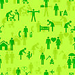 Stock Vector : Business People Stock Image: Icons - People, Seamless Wallpaper