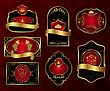 Set Black Gold-framed Labels