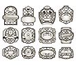 Set Retro Variation Vintage Labels (12)