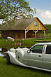 Stock Photo : Machines Stock Photography: Light Limousine In The Meadow At Homestead