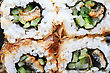 Stock Photo : Rice Stock Image: Macro Set Of Four Sushi With Tuna