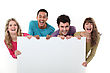 Playful Stock Photo: People Holding A Message Board