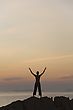 Stock Photo : Person With Arms Raised