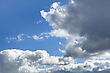 Rain Clouds In The Blue Sky Background