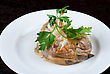 Stock Photo : Rice Stock Photography: Tasty Mushroom Mix With Cheese And Cream Wrapped At Rice Paper Packet