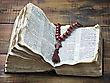 Stock Photo : 139 Psalms Stock Photo: Wooden Rosary And The Bible On The Table